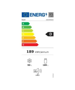 Alternative view of Bosch KGN33NWDA Réfrigérateur combiné 279 L Blanc – Total No Frost – Congélateur bas – Pose libre