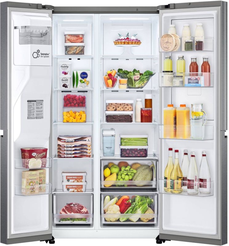 LG GSJV51DSXE Réfrigérateur américain 635 L Inox – Total No Frost – Door-in-Door™ – Distributeur d'eau et glaçons – Classe E – Image 3