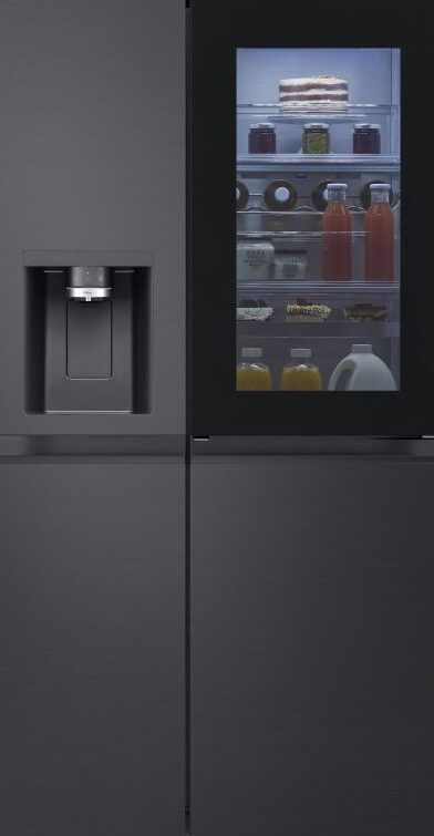 LG GSXE90EVDD Réfrigérateur américain 628 L Noir Acier – Total No Frost – InstaView Door-in-Door – Classe D
