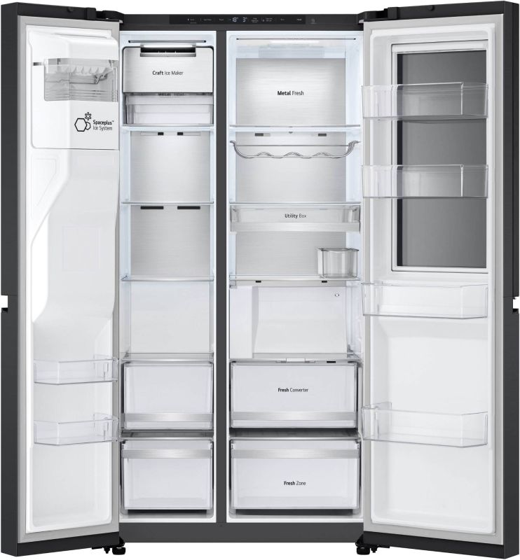 LG GSXE90EVDD Réfrigérateur américain 628 L Noir Acier – Total No Frost – InstaView Door-in-Door – Classe D – Image 3