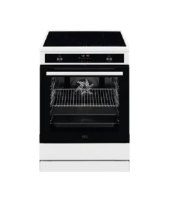 AEG CIB6490APW Cuisinière induction 60 cm Blanche – 4 zones – Four multifonction 73 L – Pyrolyse – Classe A+