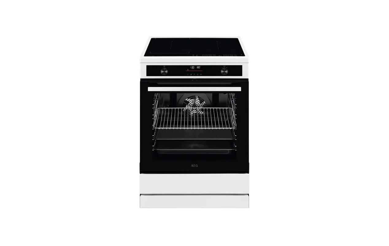 AEG CIB6490APW Cuisinière induction 60 cm Blanche – 4 zones – Four multifonction 73 L – Pyrolyse – Classe A+