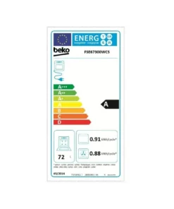 Alternative view of Beko FSE67300WCS Cuisinière vitrocéramique 60 cm Blanche – 4 foyers – Four multifonction 72 L Catalyse – Classe A