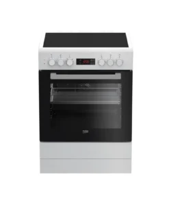 Beko FSE67300WCS Cuisinière vitrocéramique 60 cm Blanche – 4 foyers – Four multifonction 72 L Catalyse – Classe A