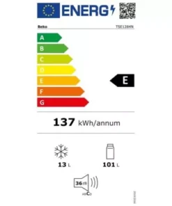Alternative view of Beko TSE1284N Réfrigérateur table top 114 L Blanc avec compartiment congélateur 4★ – Pose libre