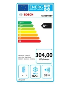 Alternative view of Bosch GSN58VWEV Congélateur armoire 366 L Blanc – No Frost – VarioZone – Classe E