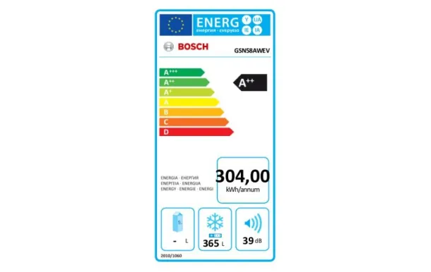 Bosch GSN58VWEV Congélateur armoire 366 L Blanc – No Frost – VarioZone – Classe E – Image 2