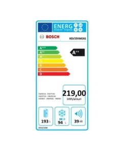 Alternative view of Bosch KGV33VWEAS Réfrigérateur combiné 289 L Blanc – Low Frost – VitaFresh – Congélateur bas – Pose libre