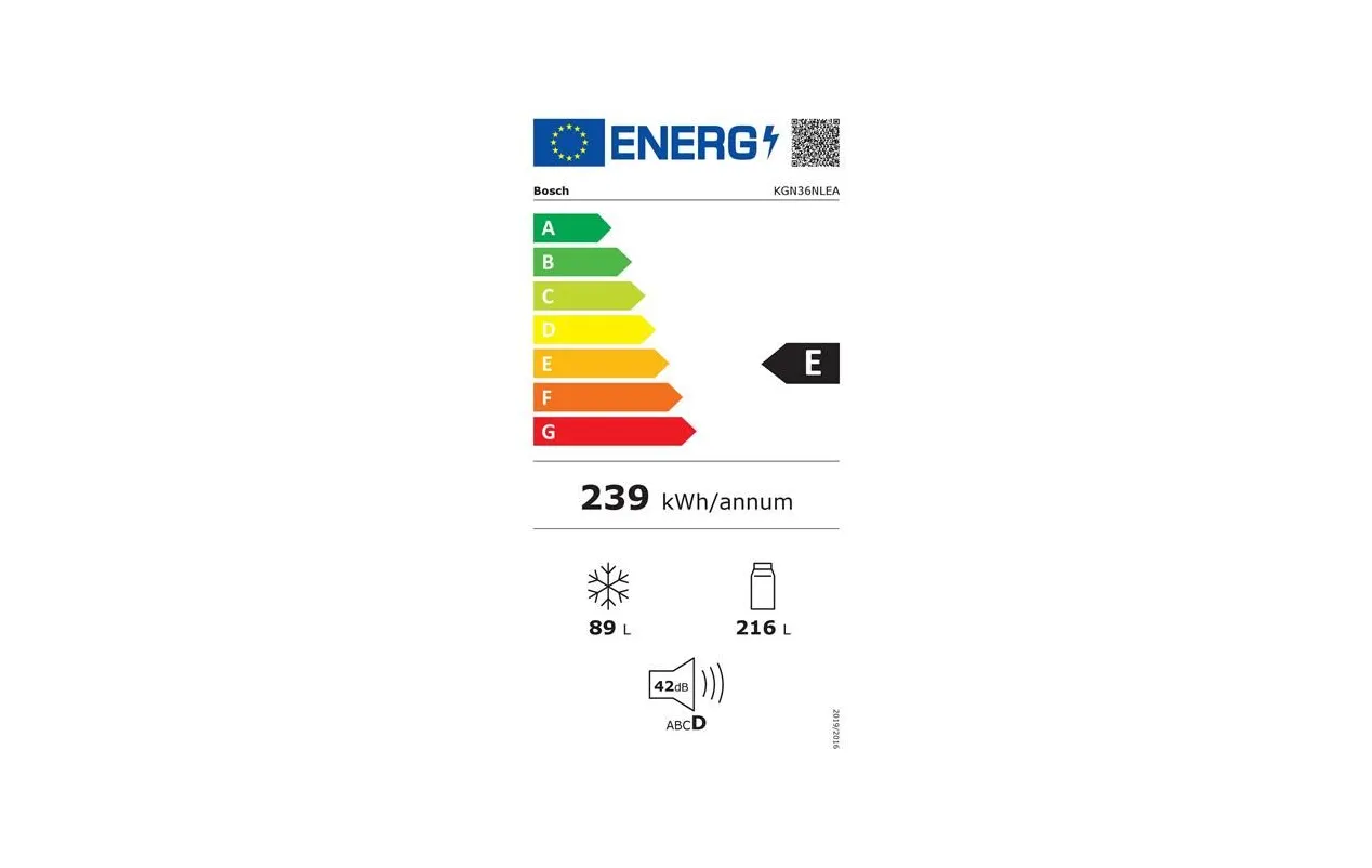 Bosch KGN36NLEA Réfrigérateur combiné 305 L Inox – Total No Frost – Congélateur bas – Image 3