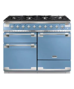 Falcon ELS110DFCA/-EU Elise 110 Piano de cuisson mixte 110 cm - 6 feux gaz - 3 fours électriques - Bleu de Chine / Nickel brossé