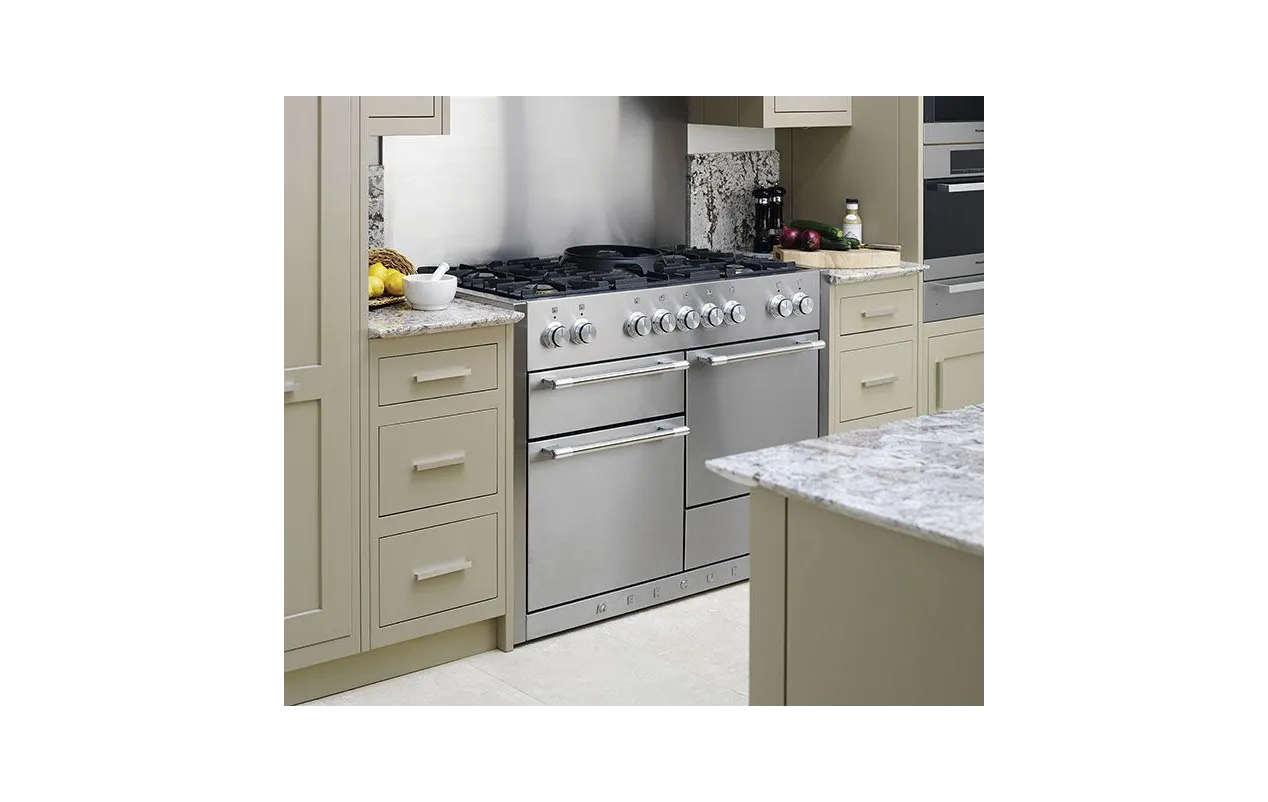 Falcon MCY1000DFSS/-EU Mercury 1000 Piano de cuisson mixte 100 cm - 5 feux gaz - 3 fours électriques - Inox / Inox poli – Image 4
