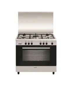 Glem GA960MIX2 Cuisinière gaz 90 cm Inox – 5 foyers – Four gaz 104 L – Classe A