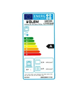 Alternative view of Glem GA660CVMWH Cuisinière mixte 60 cm Blanche – 4 feux gaz – Four électrique multifonction 57 L Catalyse – Classe A