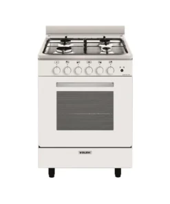Glem GA660CVMWH Cuisinière mixte 60 cm Blanche – 4 feux gaz – Four électrique multifonction 57 L Catalyse – Classe A – Image 4