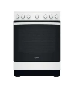 Indesit IS67V5PCW/E Cuisinière électrique vitrocéramique 60 cm - Four multifonction 69 L - 4 foyers - Blanc