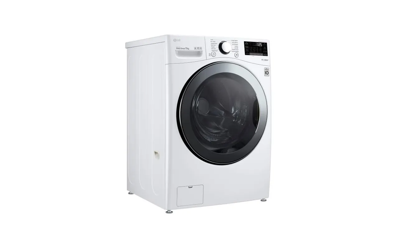 LG F71P12WH Lave-linge frontal grande capacité 17 kg - 1100 tr/min - TurboWash - Direct Drive 6 Motion - WiFi - Blanc
