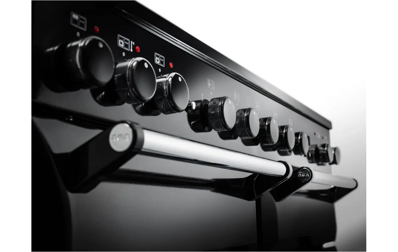 AGA Masterchef Deluxe 110 MDX110EICRM Piano de cuisson induction 110 cm - 5 foyers - 4 cavités de cuisson - Crème / Chrome