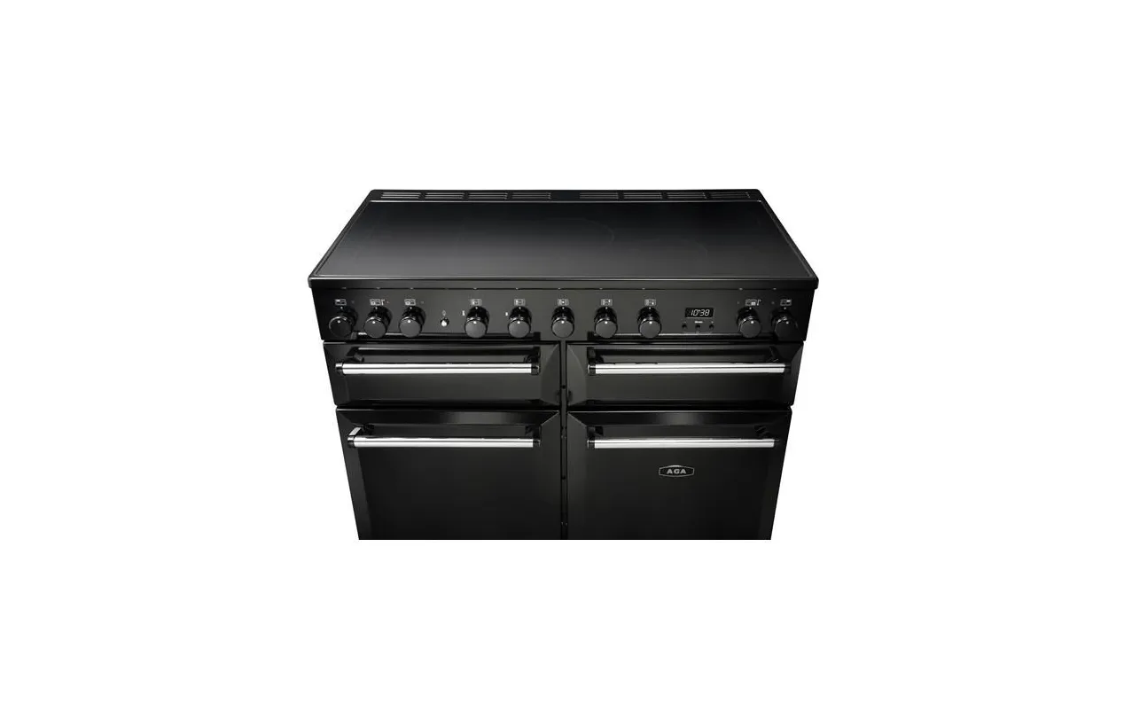 AGA Masterchef Deluxe 110 MDX110EIBLK Piano de cuisson induction 110 cm - 5 foyers - 3 fours électriques - Noir / Chrome – Image 4