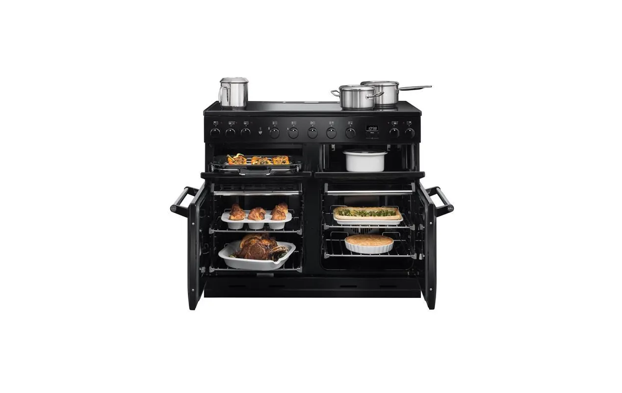 AGA Masterchef Deluxe 110 MDX110EIBLK Piano de cuisson induction 110 cm - 5 foyers - 3 fours électriques - Noir / Chrome – Image 3