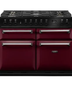AGA Masterchef Deluxe 110 MDX110DFCBY-EU Piano de cuisson mixte 110 cm - 5 feux gaz - 4 fours électriques - Rouge Airelle / Chrome