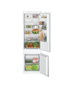Bosch KIV87NSE0 – Réfrigérateur combiné intégrable 270 L, Série 2, LowFrost, niche 178 cm