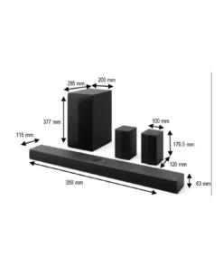 LG S70TR.AEU – Barre de Son 5.1.1 500W Dolby Atmos avec Caisson et Enceintes Arrière – Image 3