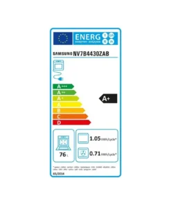 Alternative view of Samsung NV7B4430ZAB – Four encastrable multifonction pyrolyse 76 L, Twin Convection, Wi-Fi, classe A+
